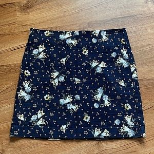 Loft Floral Mini Skirt Size 12